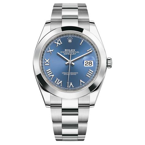 rolex datejust stahl römische zahlen glatte lünette
